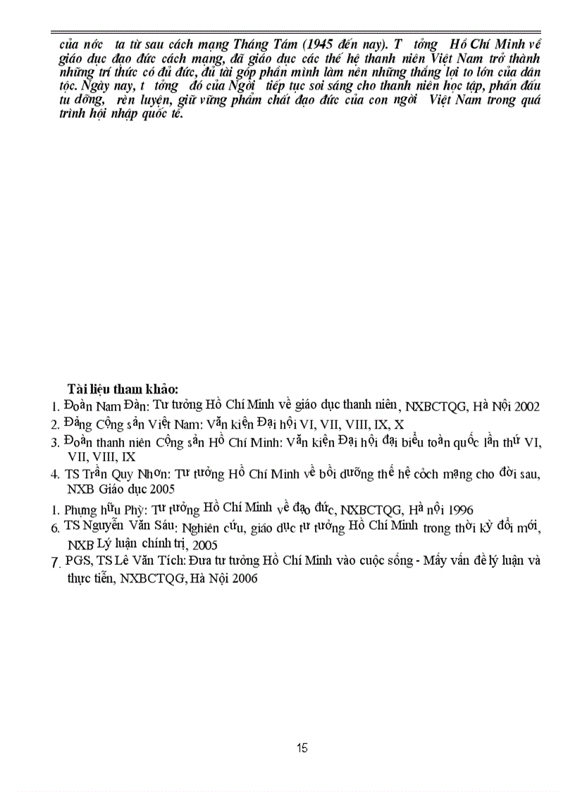 image for page Tư tưởng Hồ chí Minh về giáo dục đạo đức cách mạng cho thanh niên