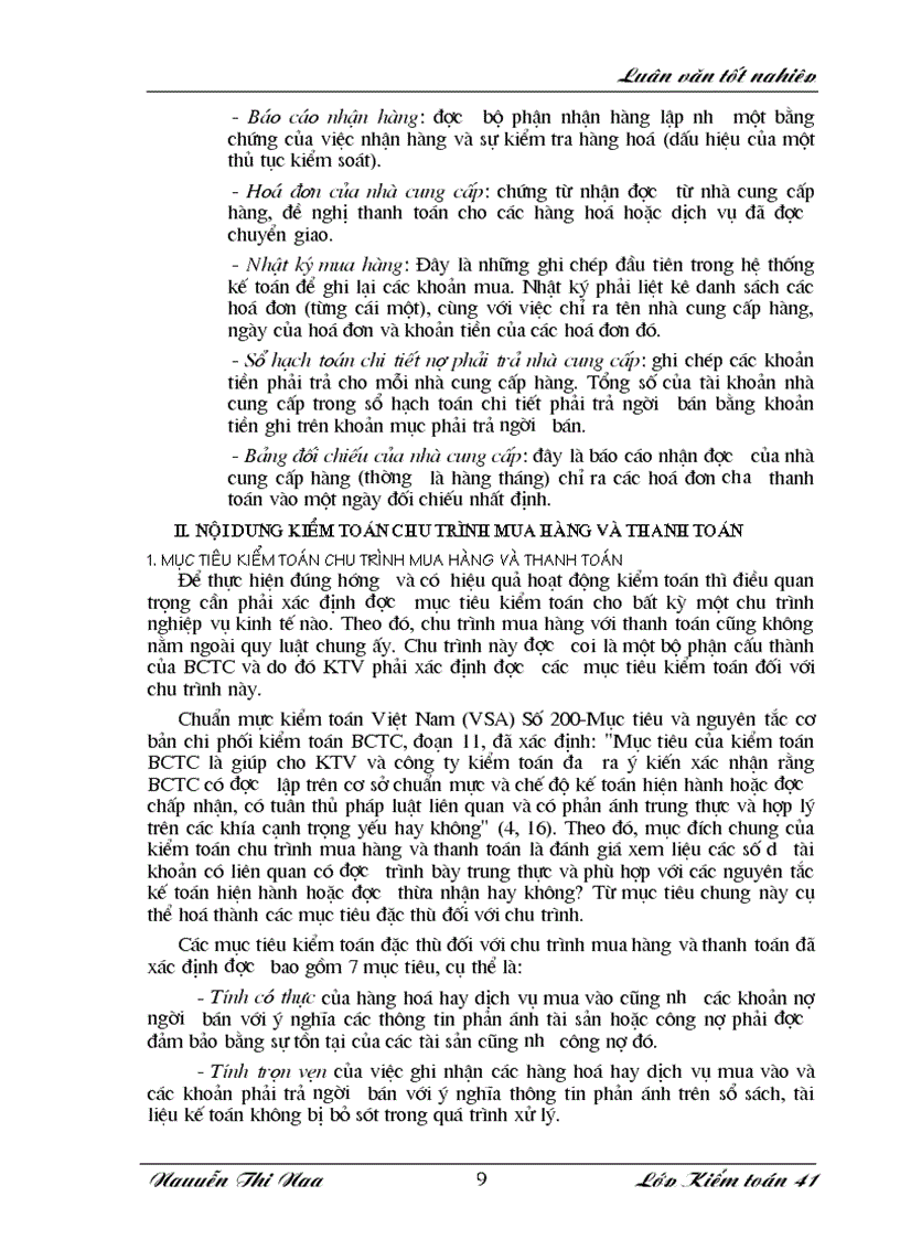 image for page Hoàn thiện quy trình kiểm toán chu trình mua hàng và thanh toán trong kiểm toán Báo cáo tài chính do AASC thực hien