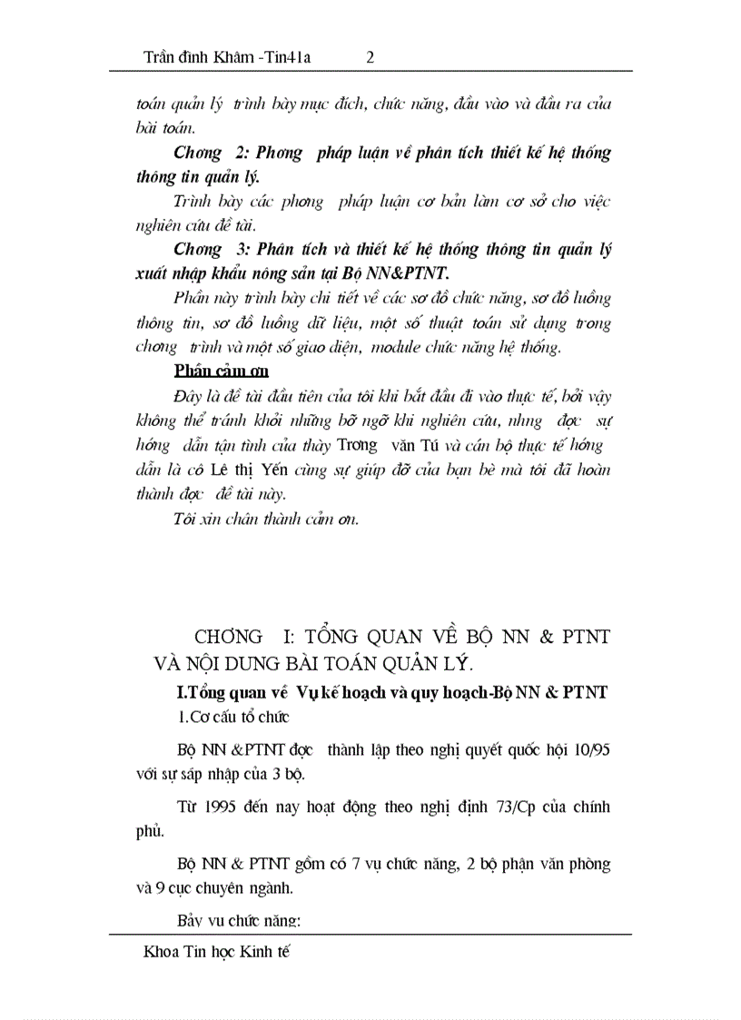 image for page Phân tích và thiết kế hệ thống thông tin quản lý xuất nhập khẩu nông sản tại Bộ NN PTNT