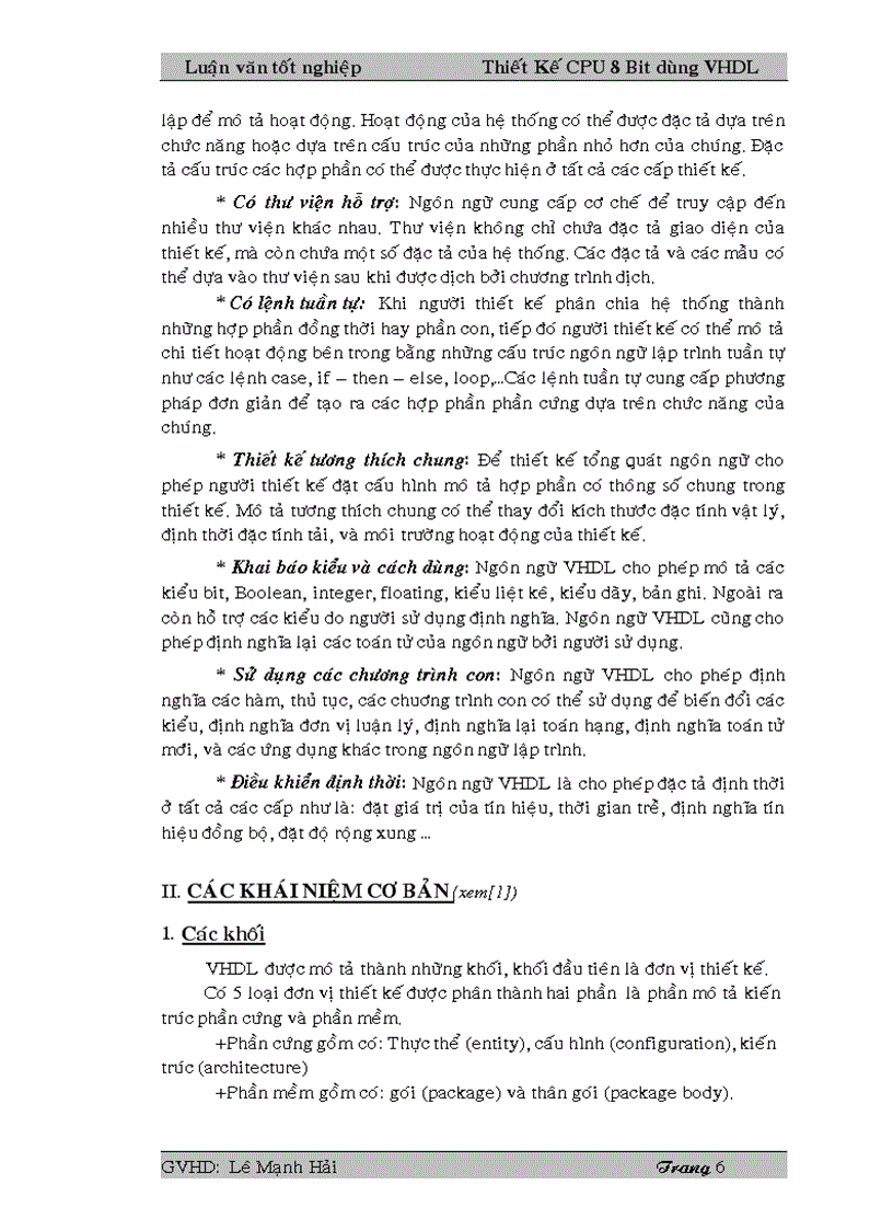 Thiết kế CPU dùng ngôn ngữ VHDL