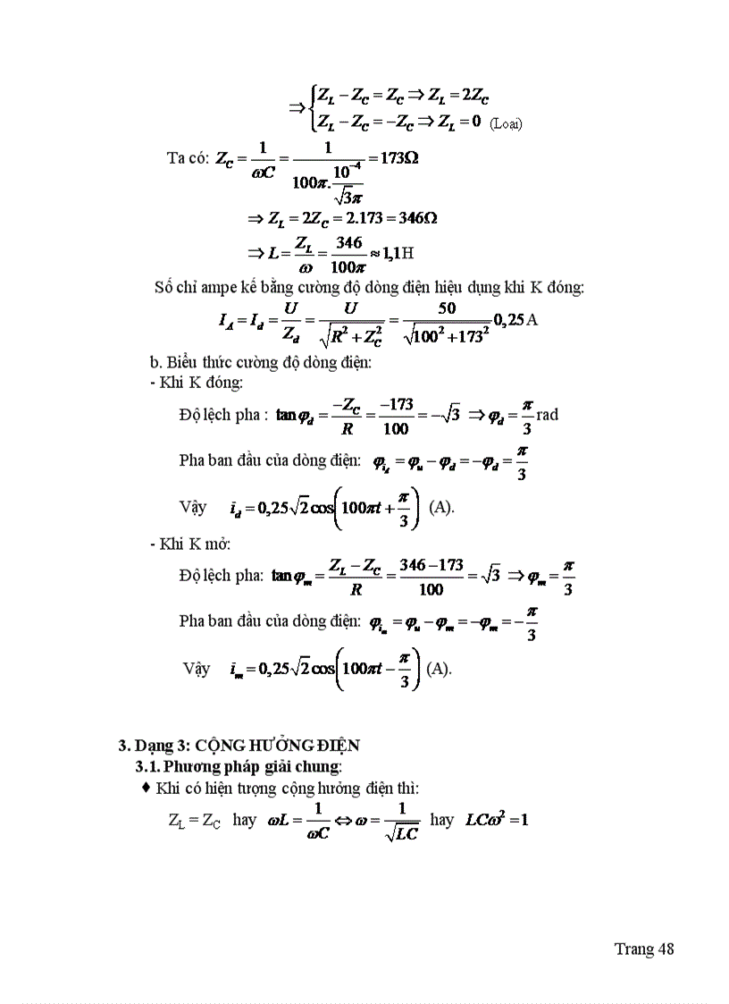image for page Lựa chọn hệ thống bài tập hướng dẫn giải và giải bài tập vật lý về dòng điện xoay chiều