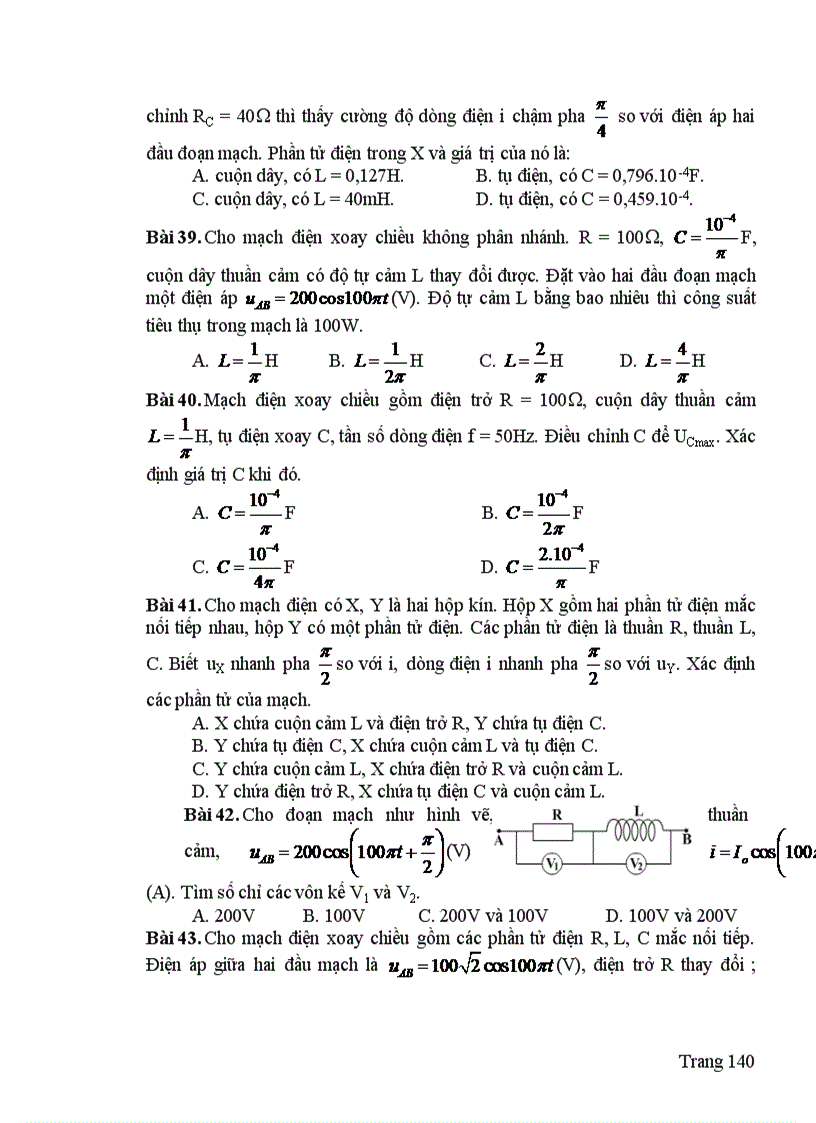 image for page Lựa chọn hệ thống bài tập hướng dẫn giải và giải bài tập vật lý về dòng điện xoay chiều