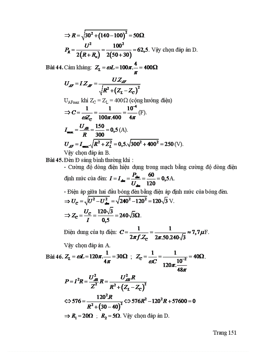image for page Lựa chọn hệ thống bài tập hướng dẫn giải và giải bài tập vật lý về dòng điện xoay chiều