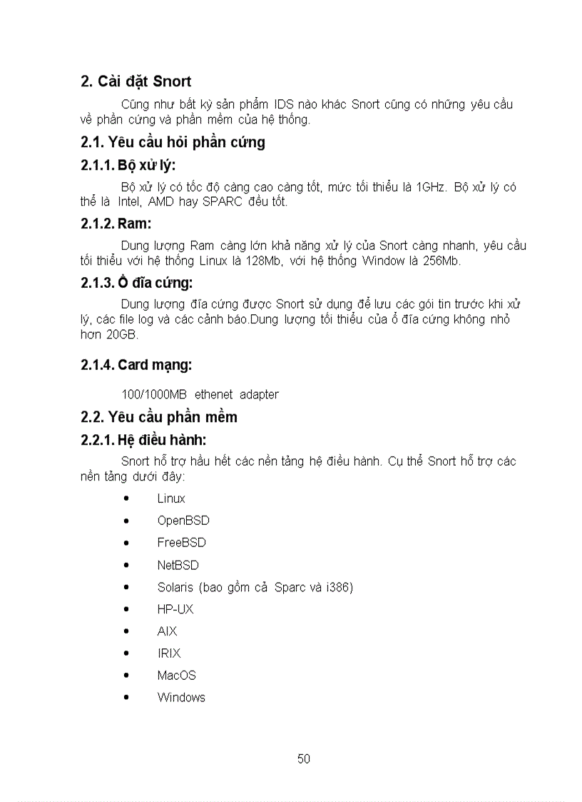 image for page Xây dựng hệ thống phát hiện xâm nhập với Snort cho một hệ thống thông tin