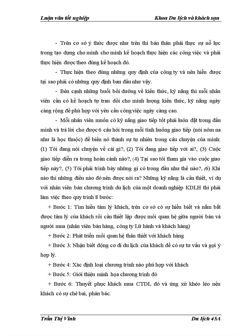 image for page Xây dựng phong cách làm việc chuyên nghiệp của đội ngũ nhân viên nhằm nâng cao chất lượng chương trình du lịch tại Công ty cổ phần du lịch và dịch vụ Hồng Gai Chi nhánh Hà Nội