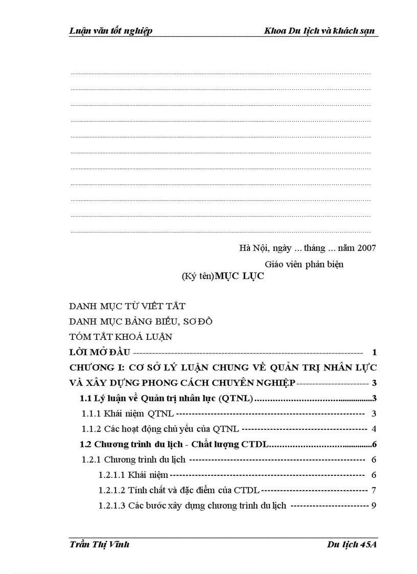 image for page Xây dựng phong cách làm việc chuyên nghiệp của đội ngũ nhân viên nhằm nâng cao chất lượng chương trình du lịch tại Công ty cổ phần du lịch và dịch vụ Hồng Gai Chi nhánh Hà Nội