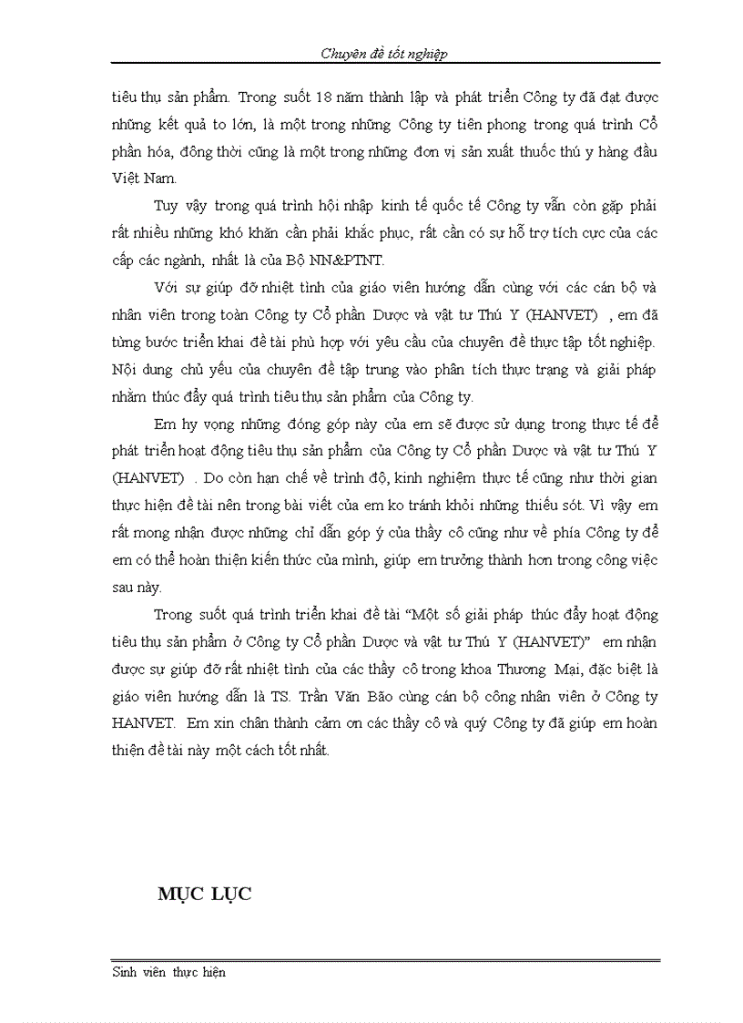 image for page Một số giải pháp thúc đẩy hoạt động tiêu thụ sản phẩm của Công ty Cổ phần Dược và vật tư Thú Y HANVET