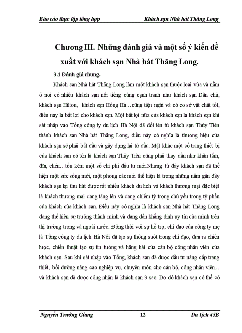 image for page Báo cáo thực tập Khách sạn Nhà hát Thăng Long