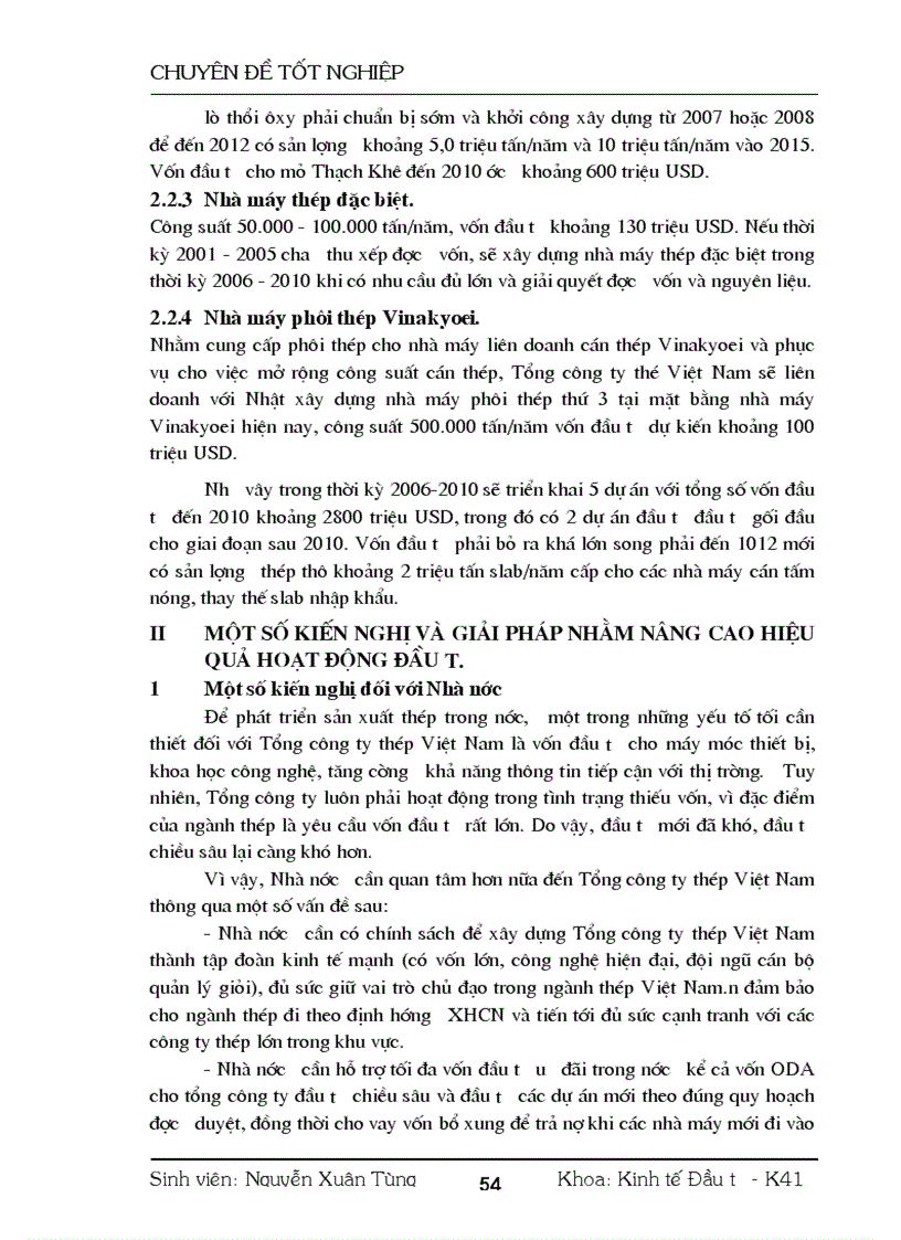image for page Thực trạng và một số giải pháp nhằm nâng cao hiệu quả các hoạt động đầu tư phát triển của Tổng công ty thép Việt Nam