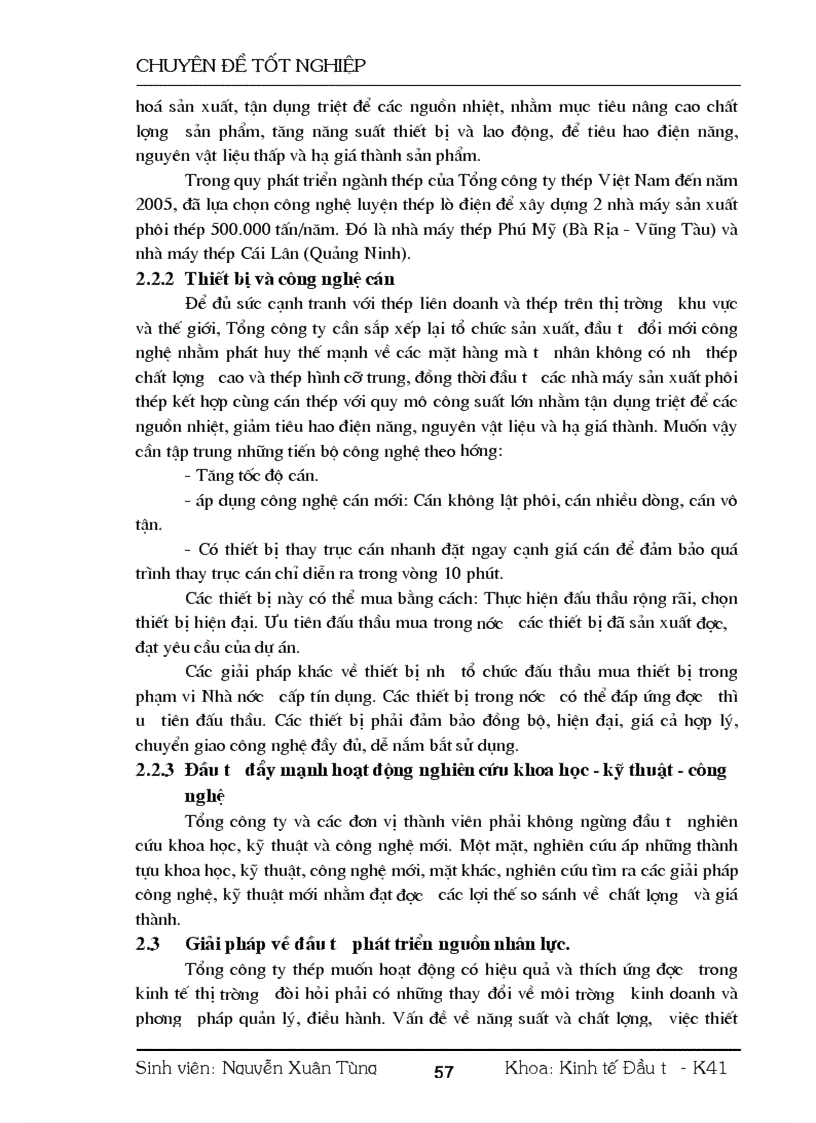 image for page Thực trạng và một số giải pháp nhằm nâng cao hiệu quả các hoạt động đầu tư phát triển của Tổng công ty thép Việt Nam