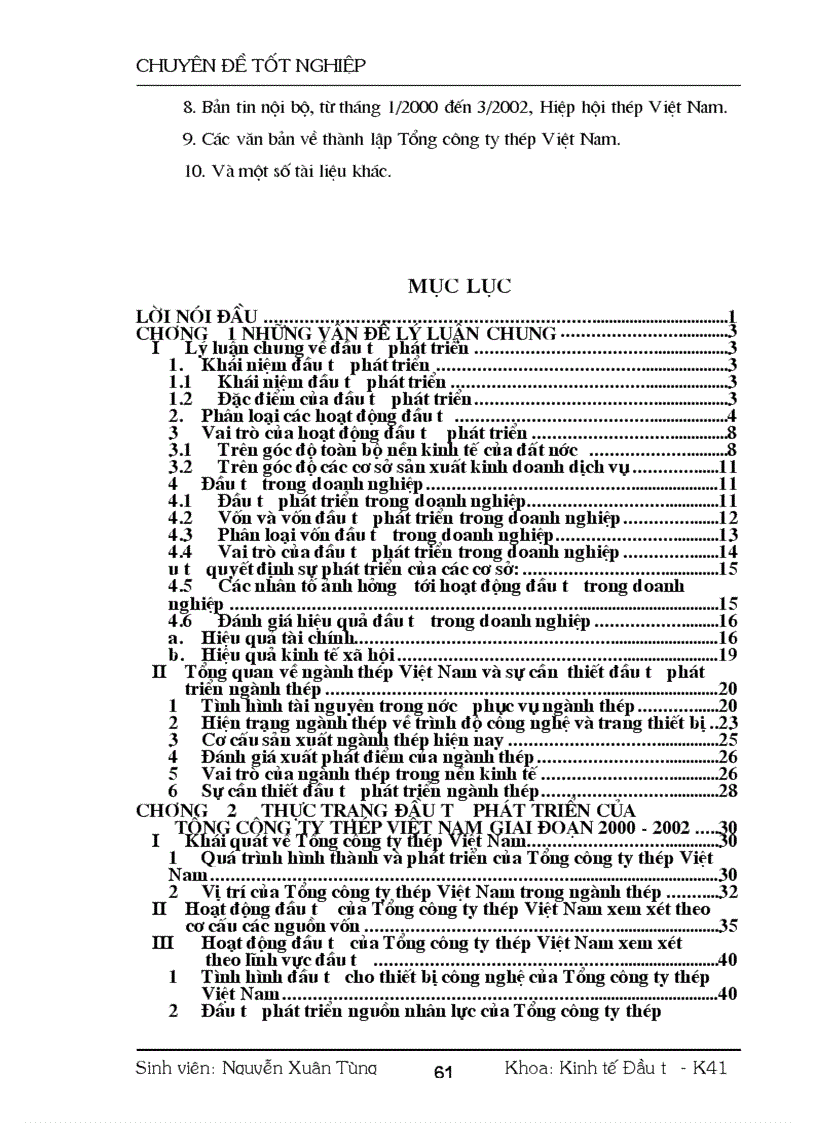 image for page Thực trạng và một số giải pháp nhằm nâng cao hiệu quả các hoạt động đầu tư phát triển của Tổng công ty thép Việt Nam