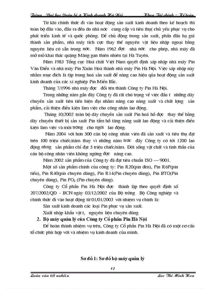 image for page Vốn lưu động và một số giải pháp nhằm nâng cao hiệu quả sử dụng vốn lưu động tại Công ty Cổ phần Pin Hà Nội