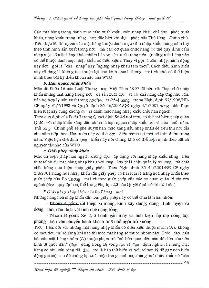 image for page Hoàn thiện hệ thống biện pháp bảo hộ phi thuế của Việt Nam trong tiến trình gia nhập WTO