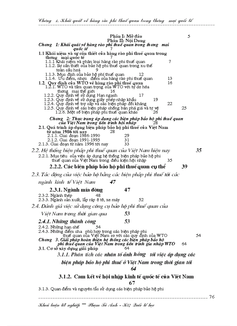 image for page Hoàn thiện hệ thống biện pháp bảo hộ phi thuế của Việt Nam trong tiến trình gia nhập WTO