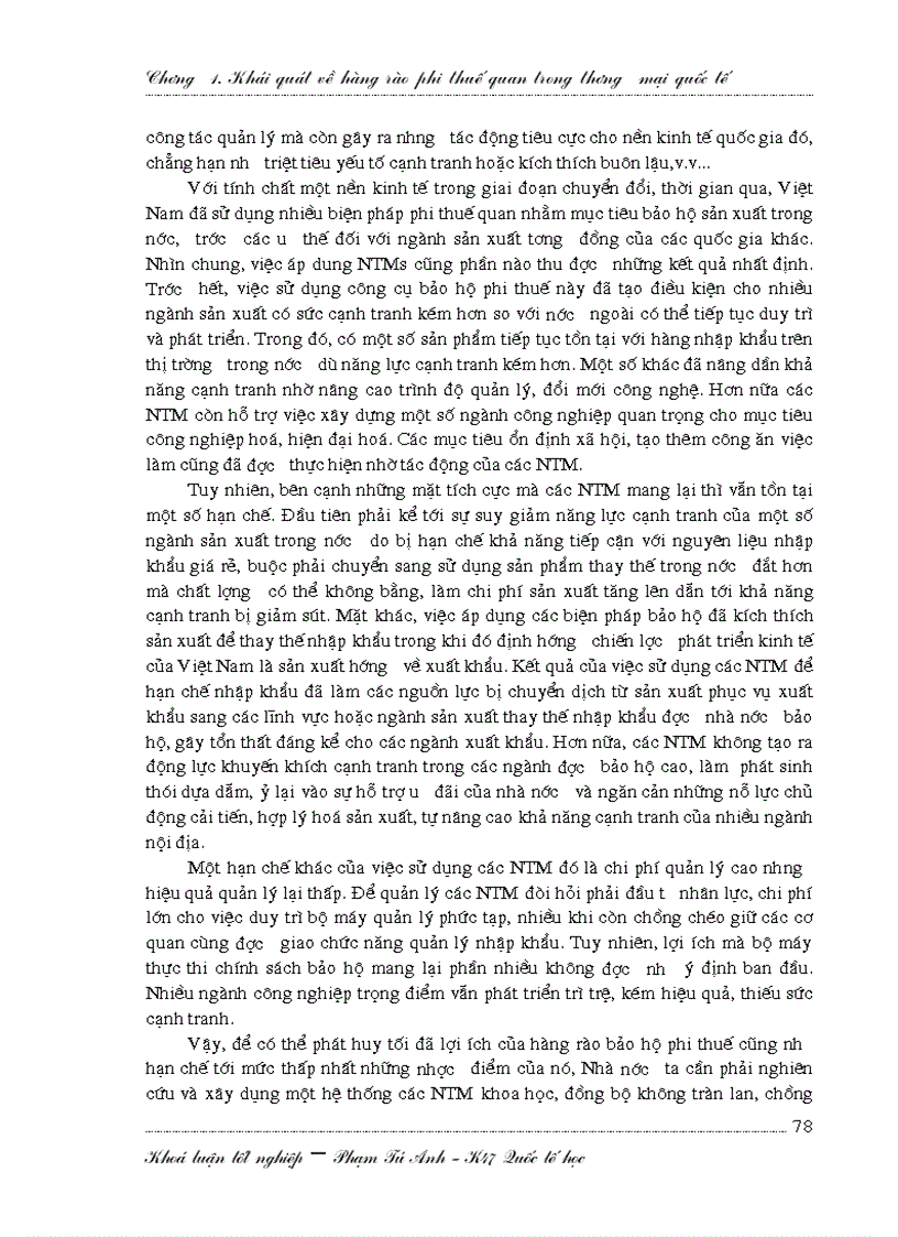 image for page Hoàn thiện hệ thống biện pháp bảo hộ phi thuế của Việt Nam trong tiến trình gia nhập WTO