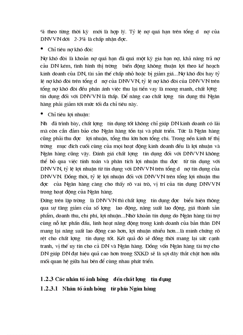 image for page Một số giải pháp nâng cao chất lượng tín dụng đối với các doanh nghiệp vừa và nhỏ tại Chi nhánh Ngân hàng nông nghiệp và phát triển nông thôn Đông Hà Nội