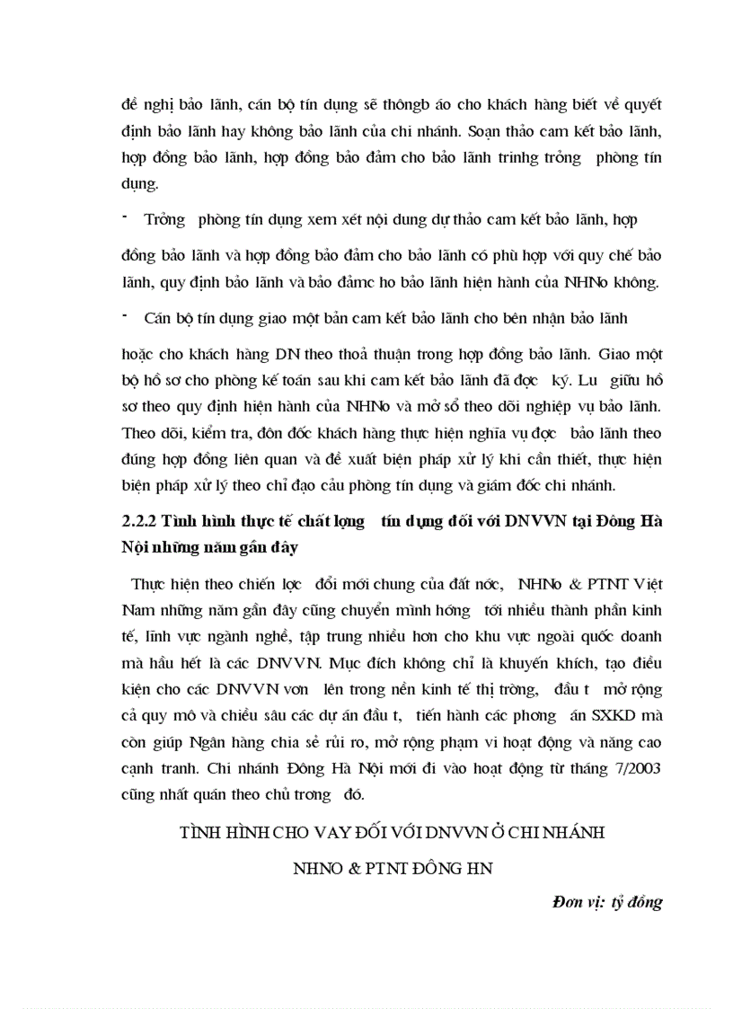 image for page Một số giải pháp nâng cao chất lượng tín dụng đối với các doanh nghiệp vừa và nhỏ tại Chi nhánh Ngân hàng nông nghiệp và phát triển nông thôn Đông Hà Nội