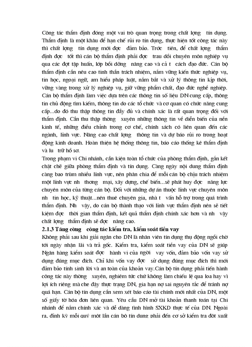 image for page Một số giải pháp nâng cao chất lượng tín dụng đối với các doanh nghiệp vừa và nhỏ tại Chi nhánh Ngân hàng nông nghiệp và phát triển nông thôn Đông Hà Nội