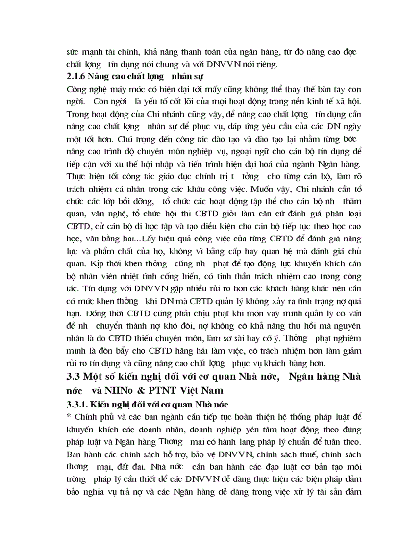 image for page Một số giải pháp nâng cao chất lượng tín dụng đối với các doanh nghiệp vừa và nhỏ tại Chi nhánh Ngân hàng nông nghiệp và phát triển nông thôn Đông Hà Nội