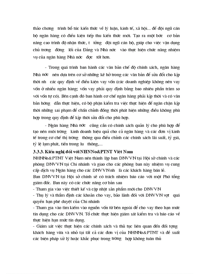 image for page Một số giải pháp nâng cao chất lượng tín dụng đối với các doanh nghiệp vừa và nhỏ tại Chi nhánh Ngân hàng nông nghiệp và phát triển nông thôn Đông Hà Nội