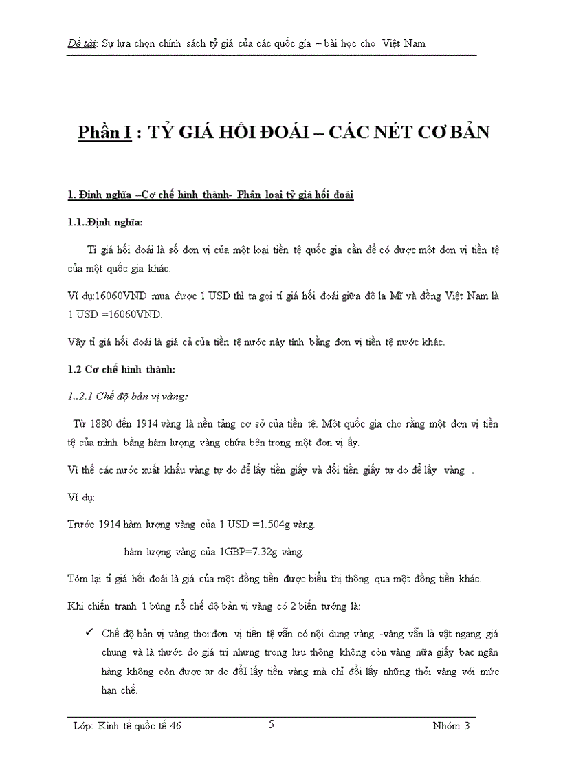 image for page Sự lựa chọn tỉ giá hối đoái của các nước và bài học cho Việt Nam