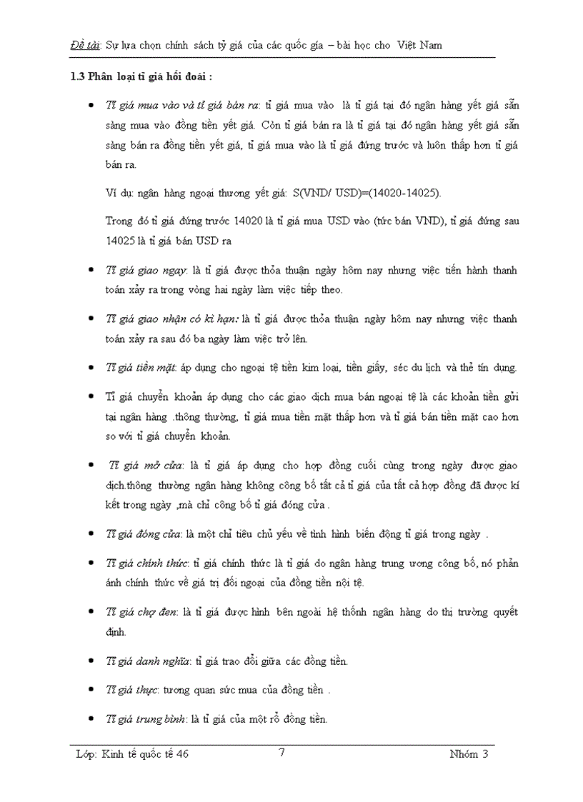 image for page Sự lựa chọn tỉ giá hối đoái của các nước và bài học cho Việt Nam