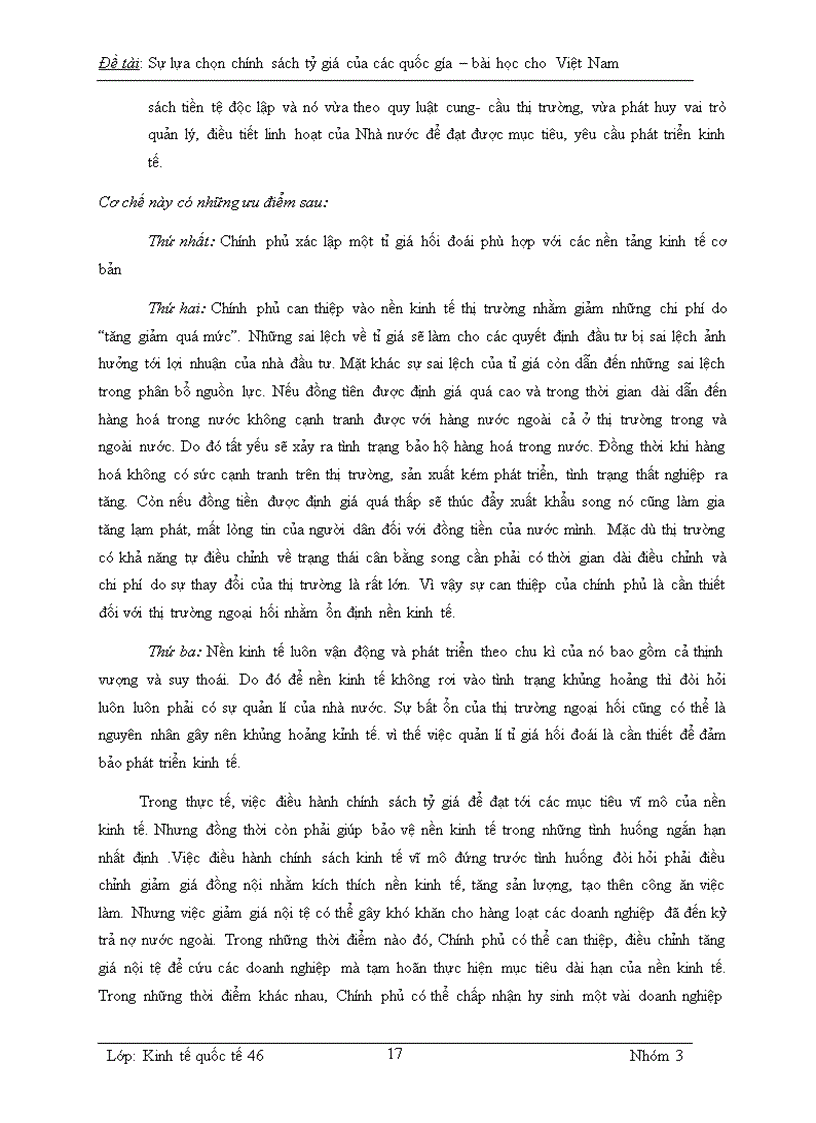 image for page Sự lựa chọn tỉ giá hối đoái của các nước và bài học cho Việt Nam