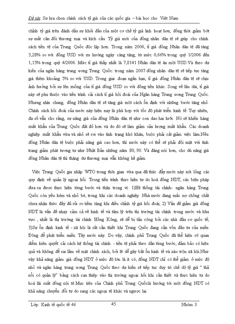 image for page Sự lựa chọn tỉ giá hối đoái của các nước và bài học cho Việt Nam