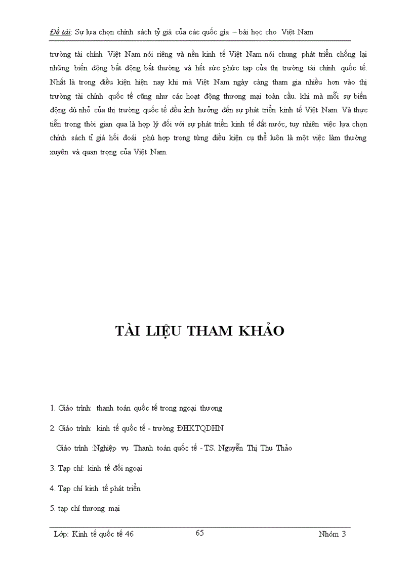 image for page Sự lựa chọn tỉ giá hối đoái của các nước và bài học cho Việt Nam