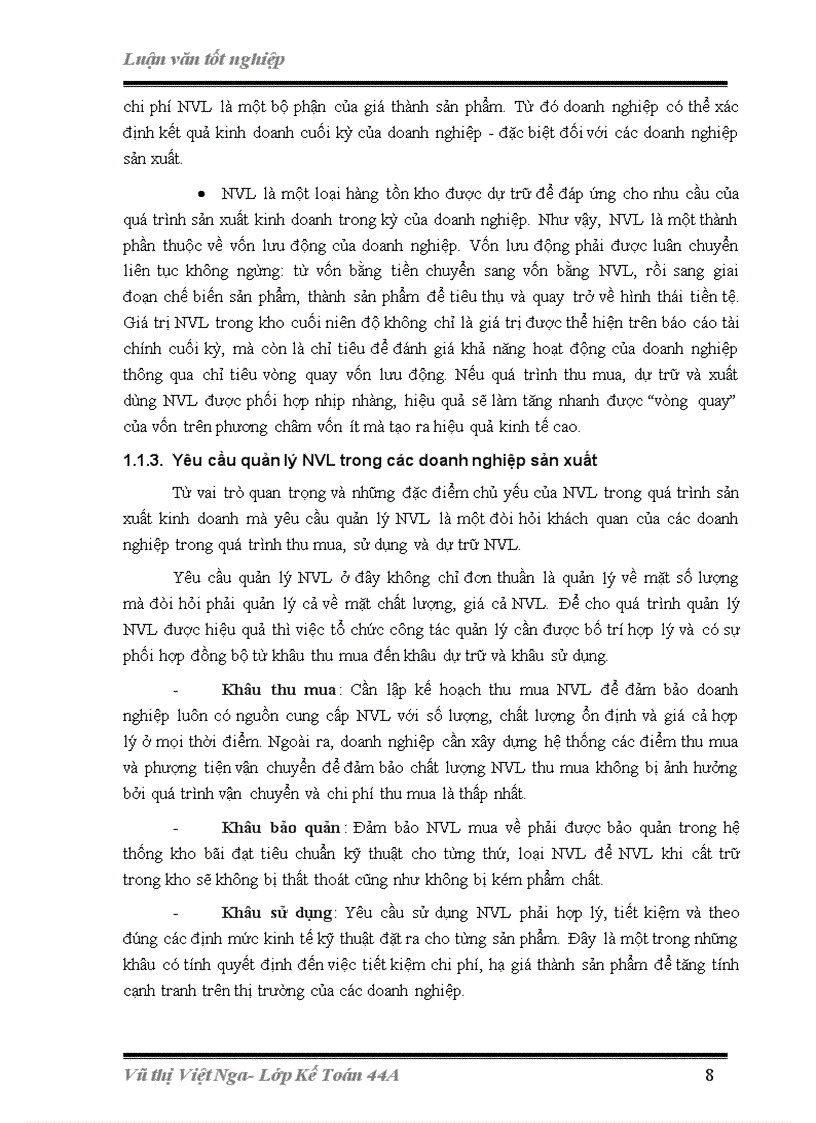 image for page Hoàn thiện công tác kế toán nguyên vật liệu tại công ty cổ phần May 40 Hà Nội