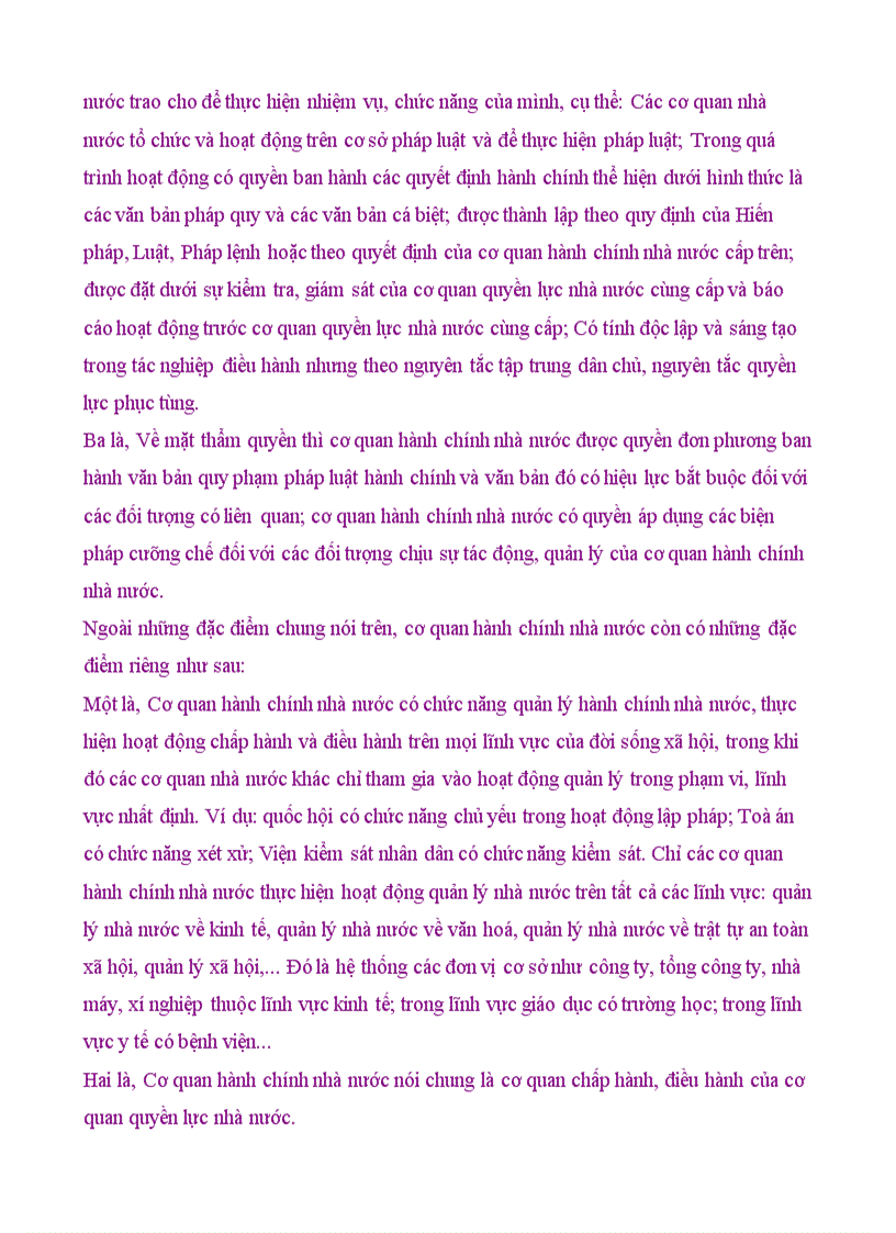 image for page Đặc điểm của cơ quan nhà nước