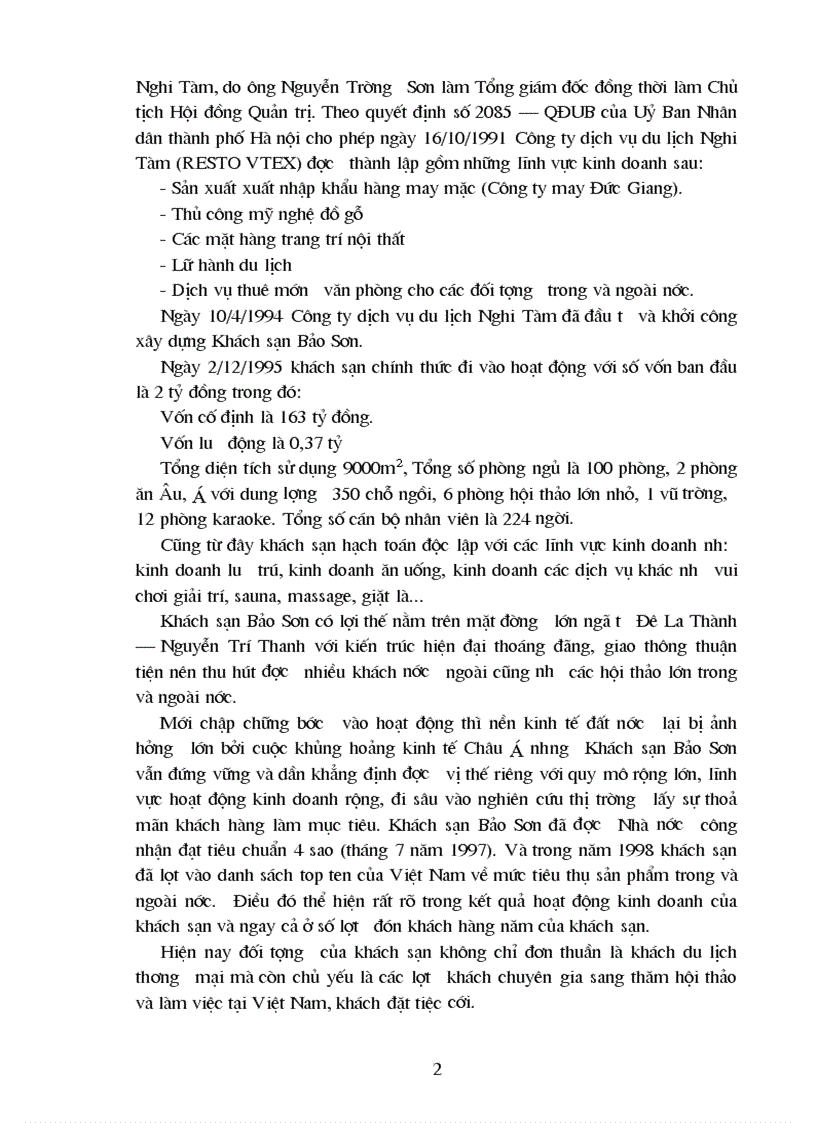 image for page Tại Khách sạn Bảo Sơn