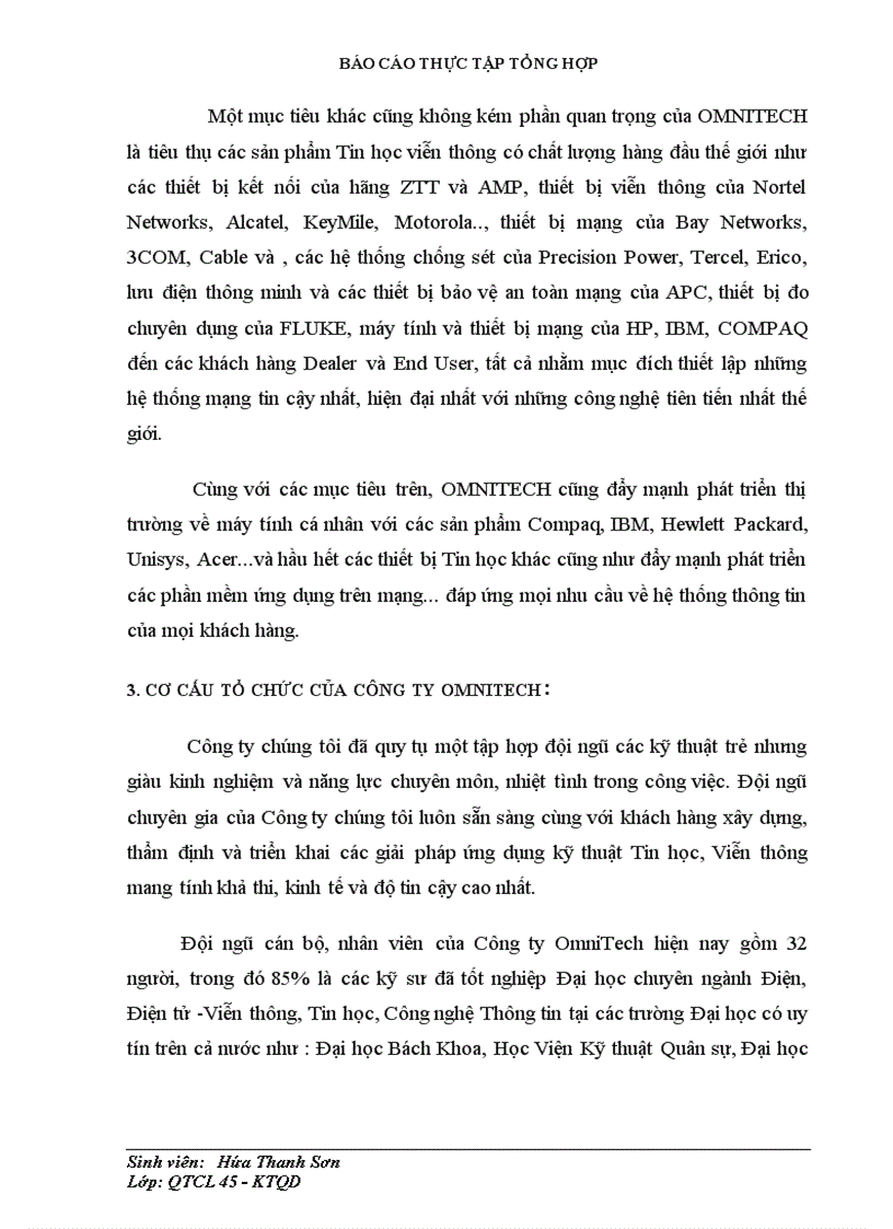 image for page Hoạt động của Công ty Cổ phần Công nghệ Toàn năng OMNITECH