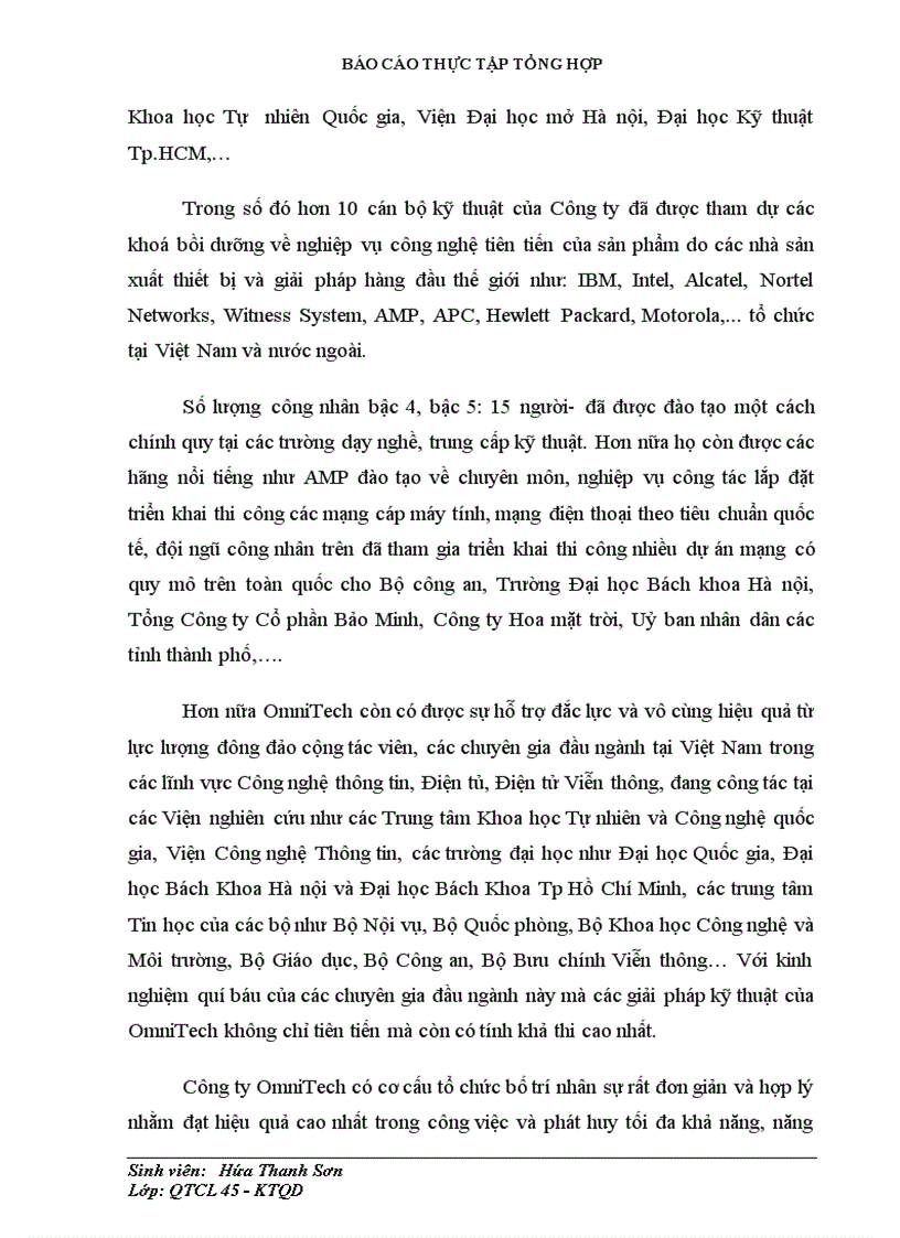 image for page Hoạt động của Công ty Cổ phần Công nghệ Toàn năng OMNITECH