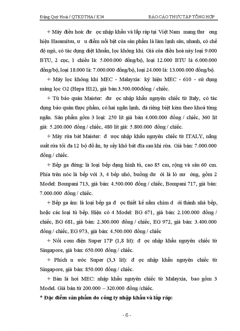 image for page Báo cáo thực tập tại Công ty TNHH Hasa