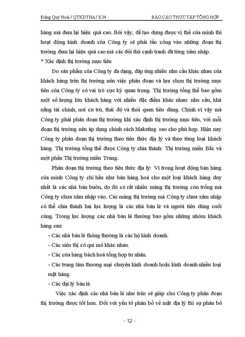 image for page Báo cáo thực tập tại Công ty TNHH Hasa