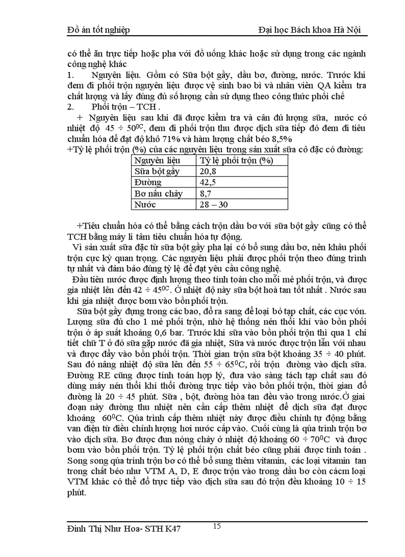 image for page Thiết kế nhà máy chế biến sữa sử dụng nguyên liệu từ sữa bột