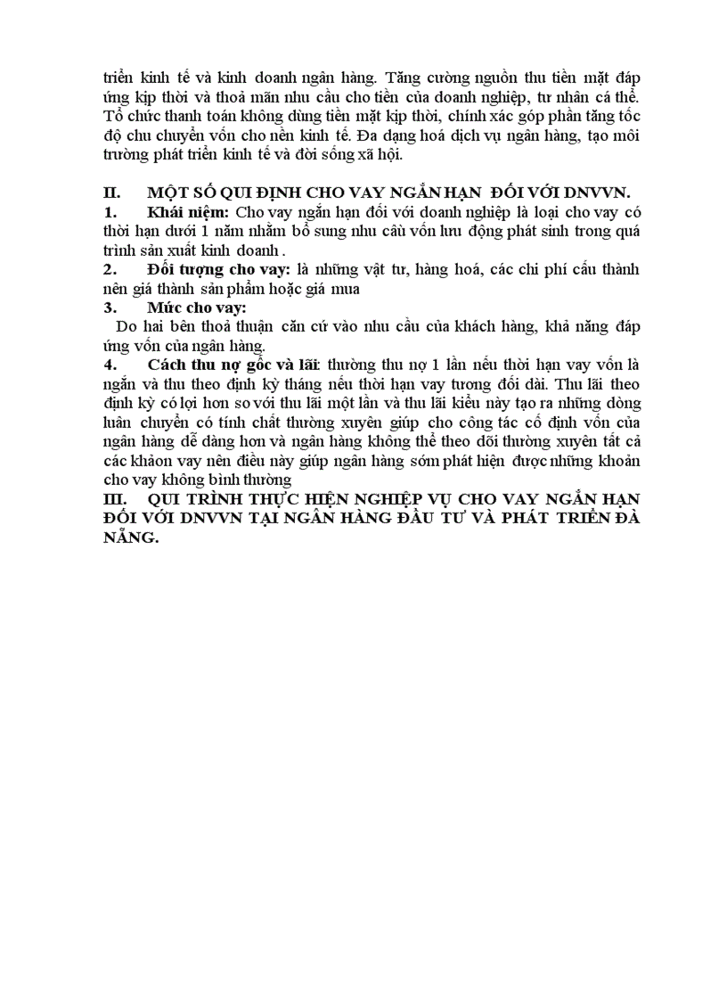 image for page Phân tích tình hình cho vay ngắn hạn đối với doanh nghiệp vừa và nhỏ tại Ngân hàng Đầu tư và phát triển Đà Nẵng