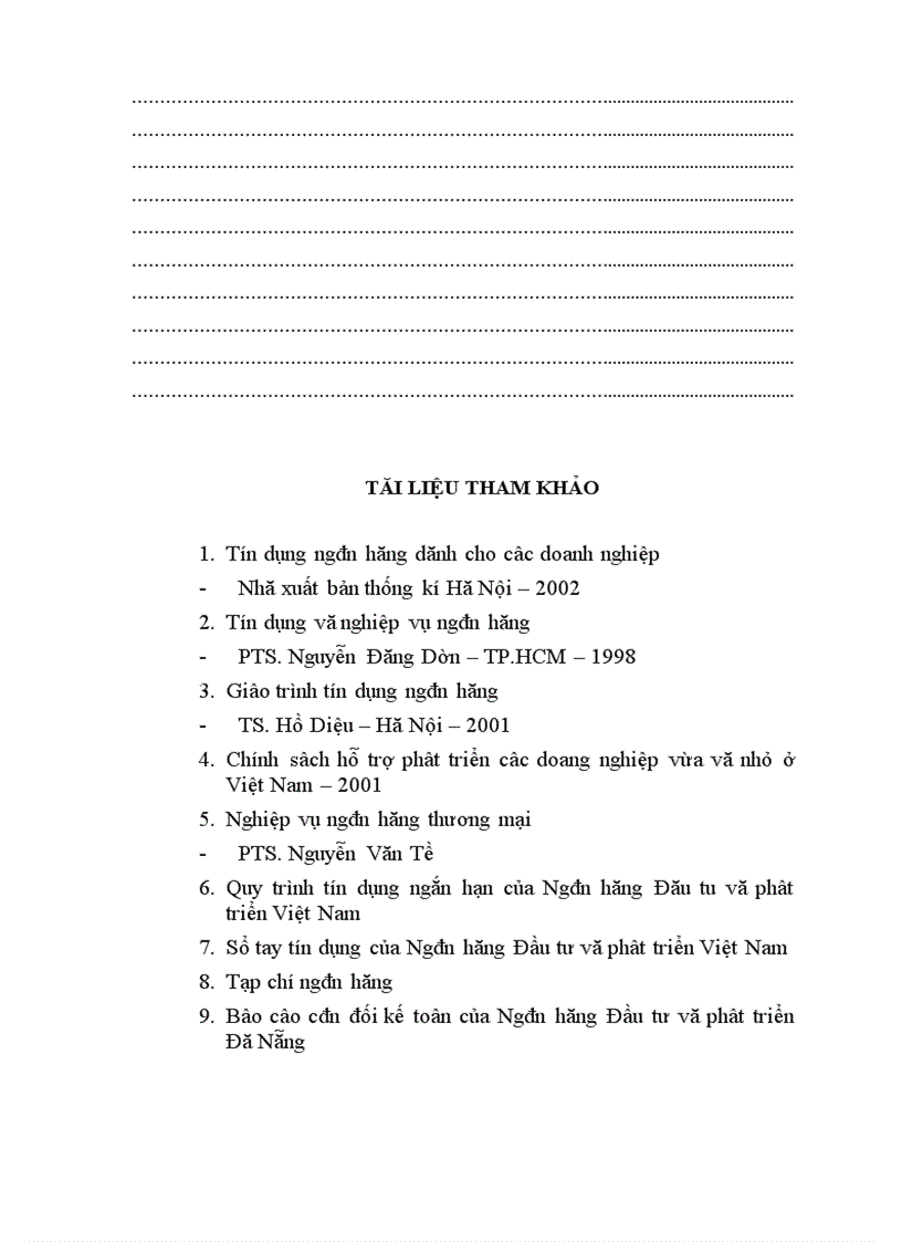 image for page Phân tích tình hình cho vay ngắn hạn đối với doanh nghiệp vừa và nhỏ tại Ngân hàng Đầu tư và phát triển Đà Nẵng