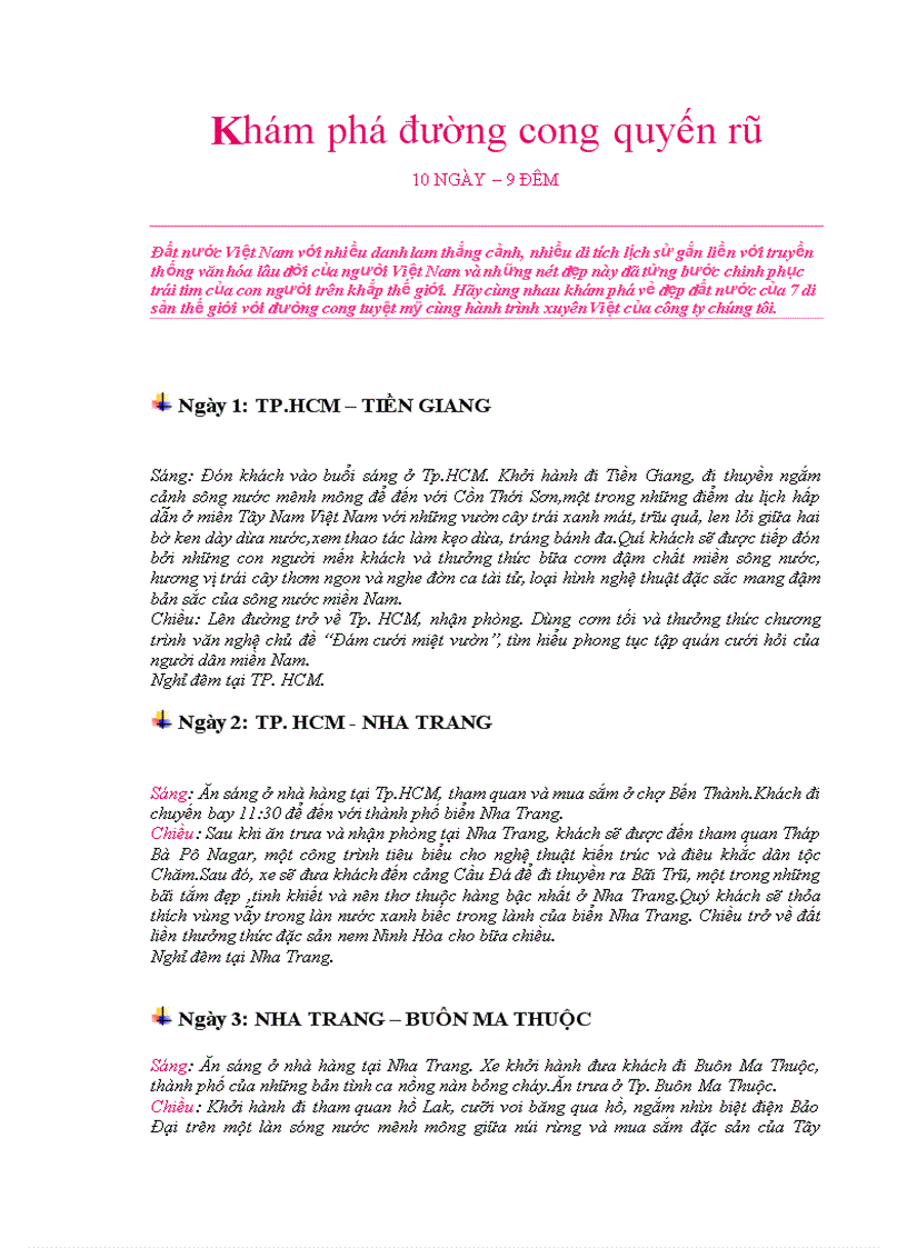 image for page Thiết kế và điều hành tour