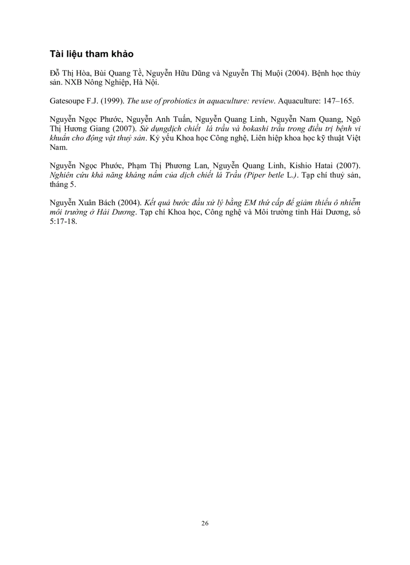image for page Đánh giá hiệu quả kinh tế và ảnh hưởng môi trường của việc sử dụng chế phẩm sinh học trong việc nuôi tôm sú xã Quảng Công