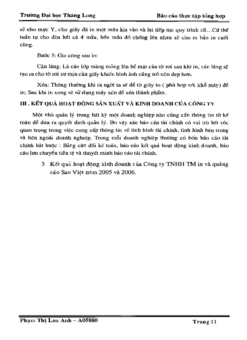 image for page Báo cáo thực tập tại Cty TNHH Thương mại in và quảng cáo Sao Việt