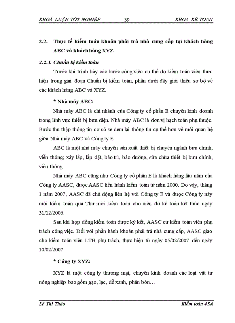 image for page Hoàn thiện quy trình kiểm toán khoản phải trả nhà cung cấp trong kiểm toán báo cáo tài chính do Công ty Dịch vụ Tư vấn Tài chính Kế toán và Kiểm toán AASC thực hiện