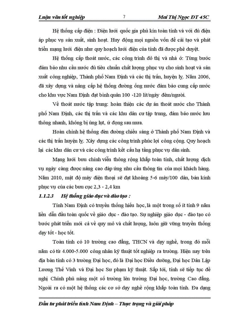 image for page Đầu tư phát triển ở tỉnh Nam Định giai đoạn 2001 2006 Thực trạng và giải pháp