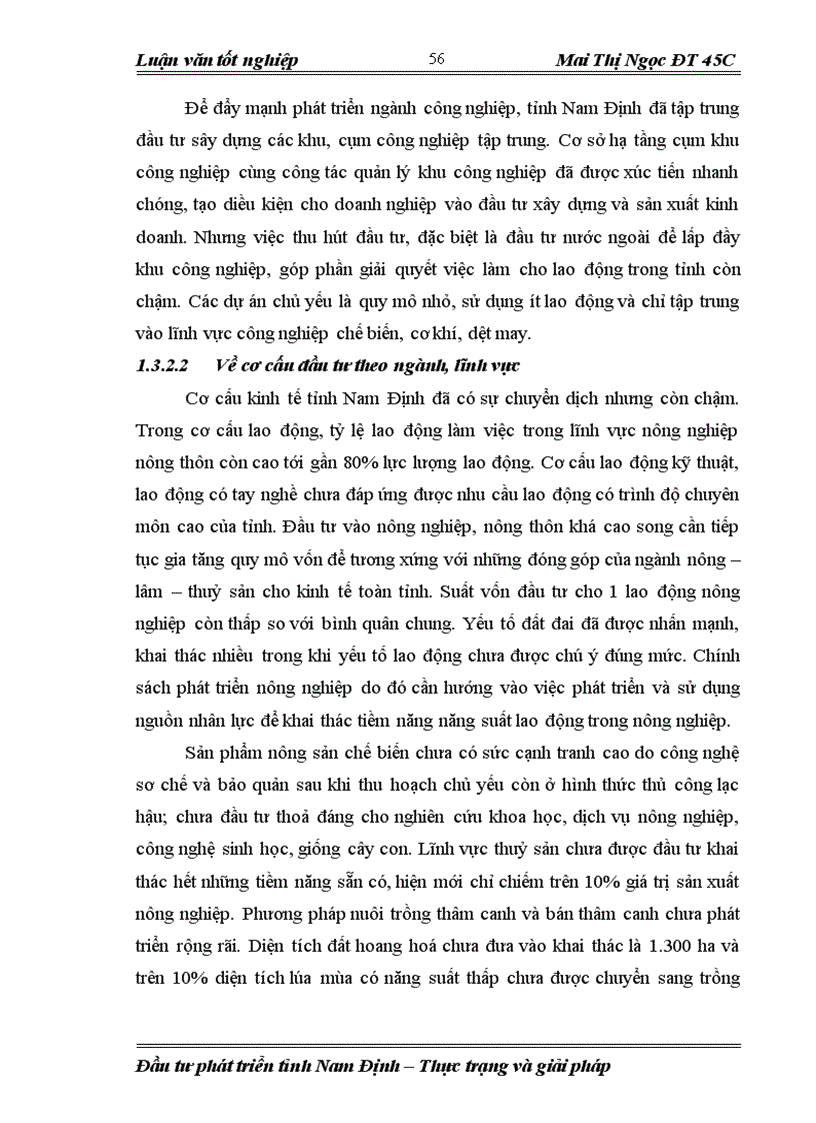 image for page Đầu tư phát triển ở tỉnh Nam Định giai đoạn 2001 2006 Thực trạng và giải pháp