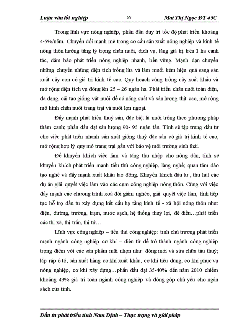 image for page Đầu tư phát triển ở tỉnh Nam Định giai đoạn 2001 2006 Thực trạng và giải pháp