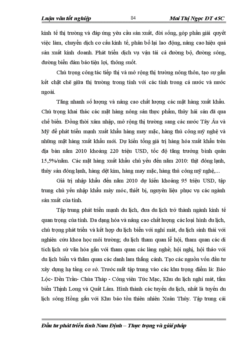 image for page Đầu tư phát triển ở tỉnh Nam Định giai đoạn 2001 2006 Thực trạng và giải pháp