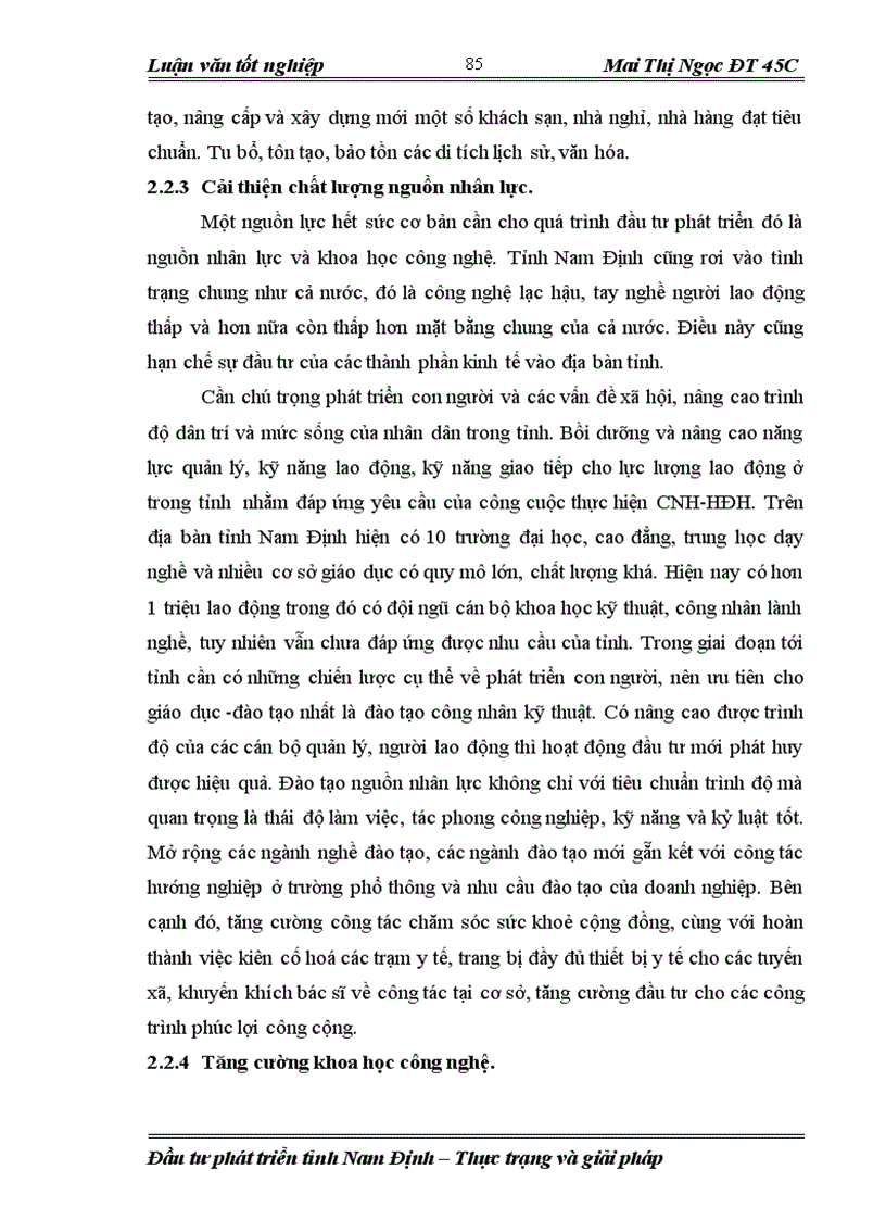 image for page Đầu tư phát triển ở tỉnh Nam Định giai đoạn 2001 2006 Thực trạng và giải pháp