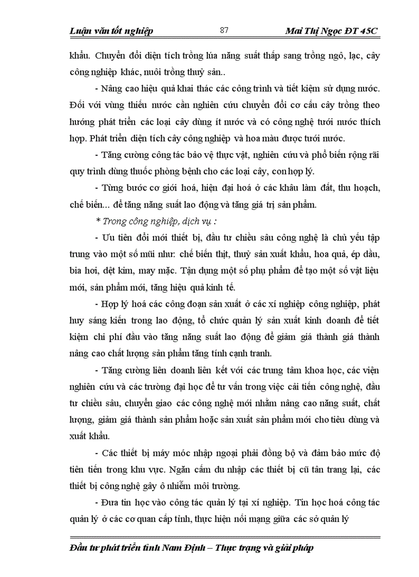 image for page Đầu tư phát triển ở tỉnh Nam Định giai đoạn 2001 2006 Thực trạng và giải pháp