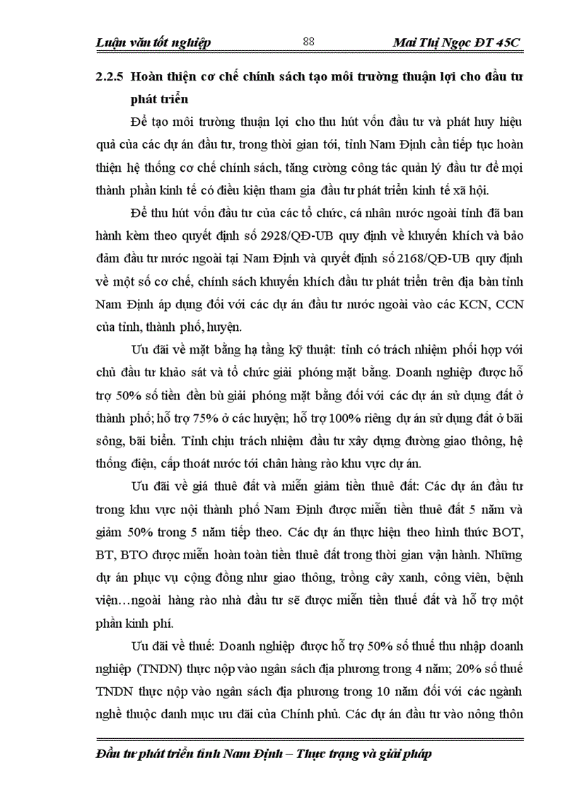 image for page Đầu tư phát triển ở tỉnh Nam Định giai đoạn 2001 2006 Thực trạng và giải pháp